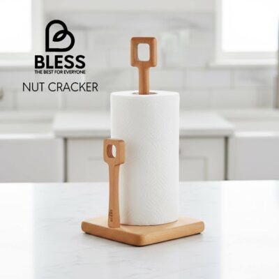 جا دستمال رولی چوبی BLESS ساخته شده از چوب راش