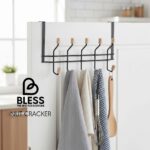 آویز فلزی پشت دری با سر چوبی