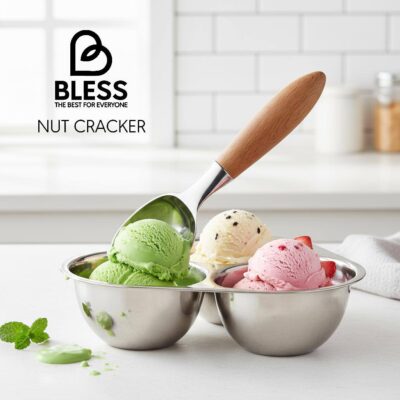 اسکوپ بستنی دسته چوبی BLESS کروم