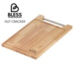 تخته گوشت چوبی بزرگ دسته استیل آشپزخانه