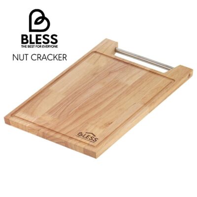 تخته گوشت چوبی بزرگ دسته استیل آشپزخانه