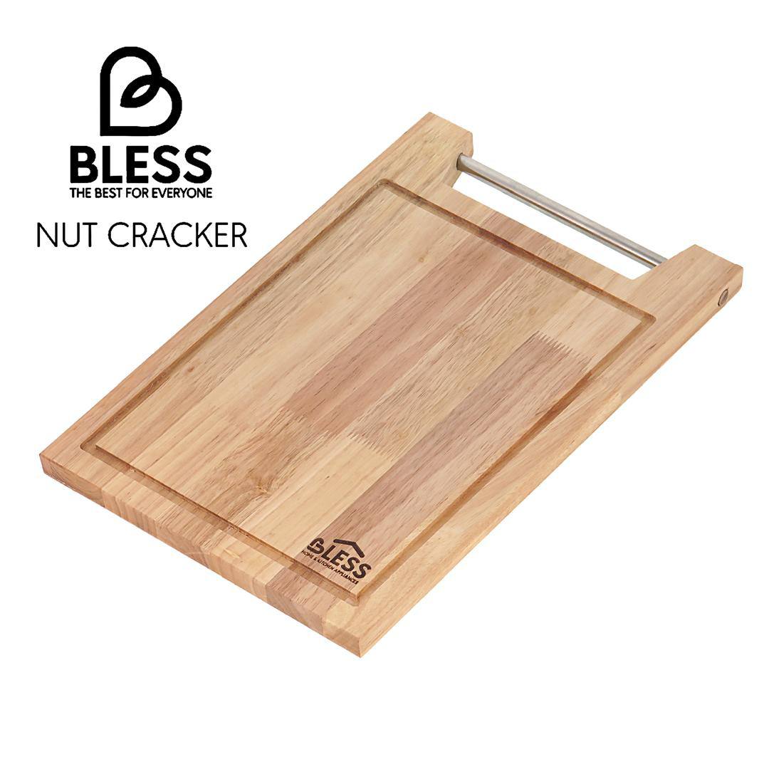 MeatBoard_Steel_Medium_01 تخته گوشت چوبی متوسط دسته استیل آشپزخانه