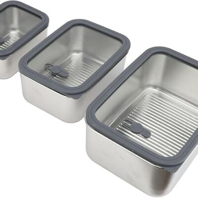 ظرف استیل ضدزنگ مخصوص فریزر و یخچال