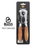 فندق و بادام شکن دسته چوبی BLESS ساخته شده از استیل مقاوم با دسته چوب راش، مناسب شکستن انواع مغزها