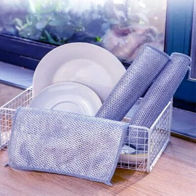 اسکاچ نقره‌ای دو تور ۵ عددی مناسب شست‌وشوی ظروف