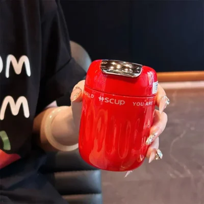 مینی ماگ HScup اورجینال در 5 رنگ با درب فلزی و طراحی لبی آسان‌نوش، مناسب نوشیدنی‌های گرم و سرد – فروشگاه نلیکو