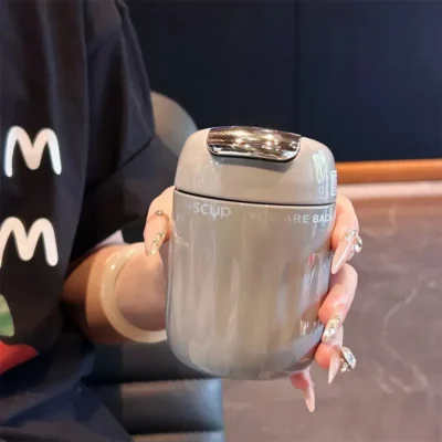 مینی ماگ HScup اورجینال در 5 رنگ با درب فلزی و طراحی لبی آسان‌نوش، مناسب نوشیدنی‌های گرم و سرد – فروشگاه نلیکو