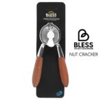 گردو شکن دسته چوبی BLESS مدل کروم با دسته چوب راش و بدنه فلزی مقاوم
