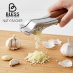 سیر له کن دسته چوبی BLESS با تیغه مشکی و کروم قوی و دسته چوب راش