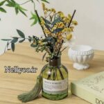 بطری شیشه‌ای دیفیوزر گل خشک